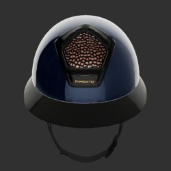 Casque équitation Voronoï carbone Custom Rose Gold Freejump sans protection temporale