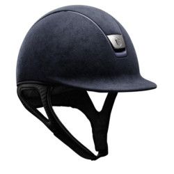 Casque équitation Premium full alcantara Samshield marine - Le Paturon