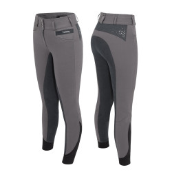 Pantalon équitation femme avec fond Solo Volte Tredstep gris - Le Paturon