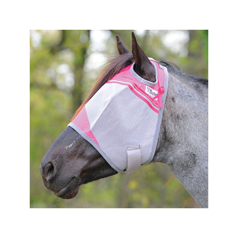 Masque Anti-Mouche PureHorse Origin - Protection UV 45% - Léger Et Confortable - Taille M/COB Pour Cheval