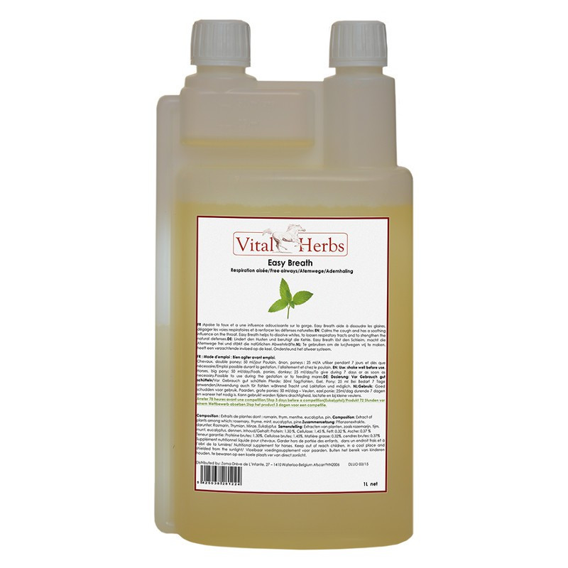 1 Easy Breath Sirop Cheval ,Vital Herbs,Respiration et Toux cheval