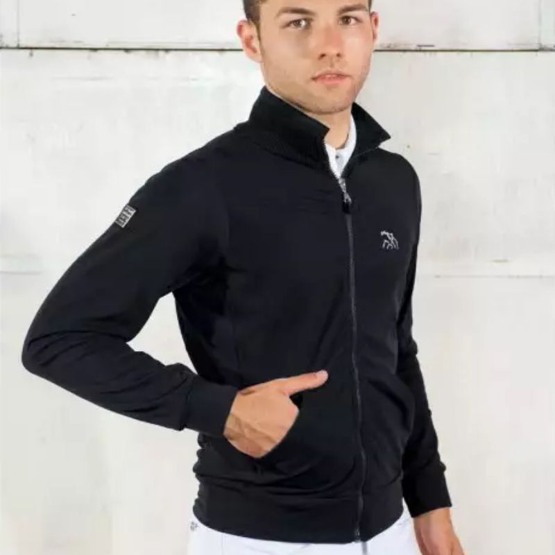 Veste équitation homme sweat respirante Ben For Horses noir - Le Paturon