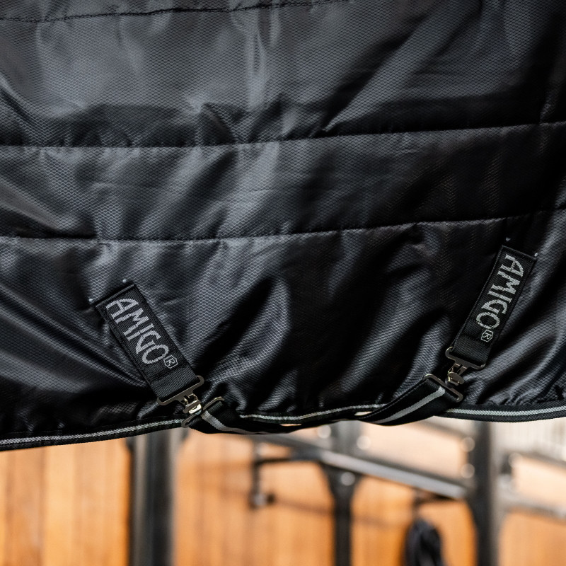 Couverture de box cheval Amigo Diamond Insulator 200g Horseware noir noir argent - Le Paturon