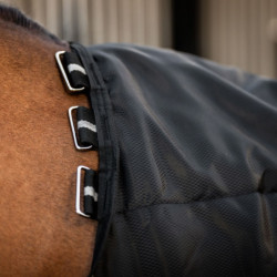 Couverture de box cheval Amigo Diamond Insulator 200g Horseware noir noir argent - Le Paturon