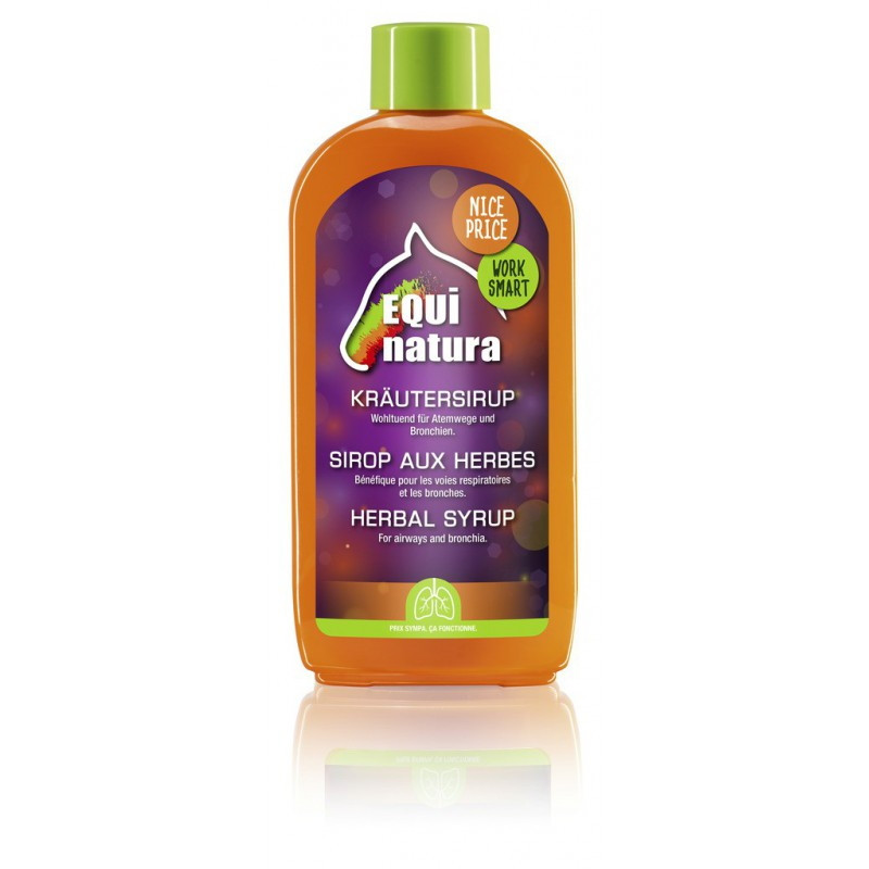 Sirop aux herbes Equinatura - Sirop toux cheval 500ml - Le Paturon