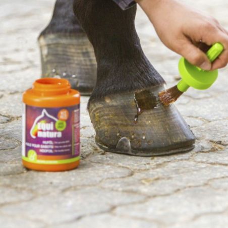 Huile pour sabots Equinatura avec pinceau - Huile sabot cheval 450ml - Le Paturon