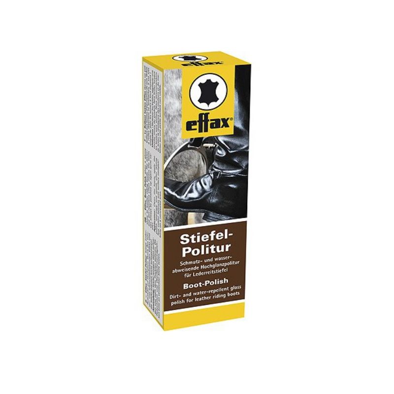 Effax Brillant noir pour bottes - Soin cuir bottes équitation 75ml - Le Paturon