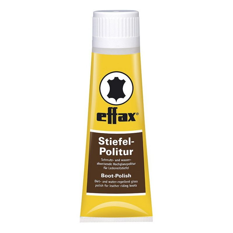 Effax Brillant noir pour bottes - Soin cuir bottes équitation 75ml - Le Paturon