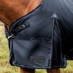 Couverture cheval Scandic Waldhausen 100g bleu nocturne - Le Paturon