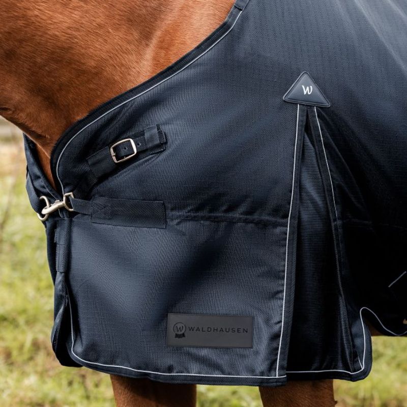 Couverture cheval Scandic Waldhausen 100g bleu nocturne - Le Paturon