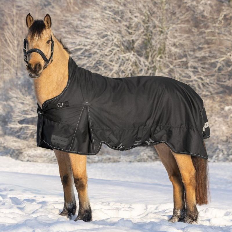 Couverture cheval Scandic High Neck Waldhausen 100g noir - Le Paturon