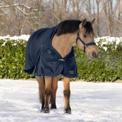 Couverture cheval Scandic High Neck Waldhausen 200g bleu nocturne - Le Paturon