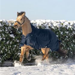 Couverture cheval Scandic High Neck Waldhausen 200g bleu nocturne - Le Paturon