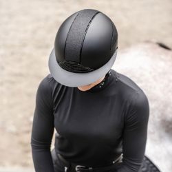 Casque équitation H24 Lady Shine Swing noir - Le Paturon