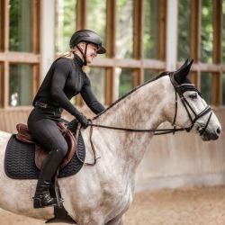 Casque équitation H24 Lady Shine Swing noir - Le Paturon
