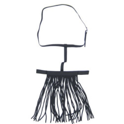 Frontal anti-mouche cheval noir léger Haas noir - Le Paturon