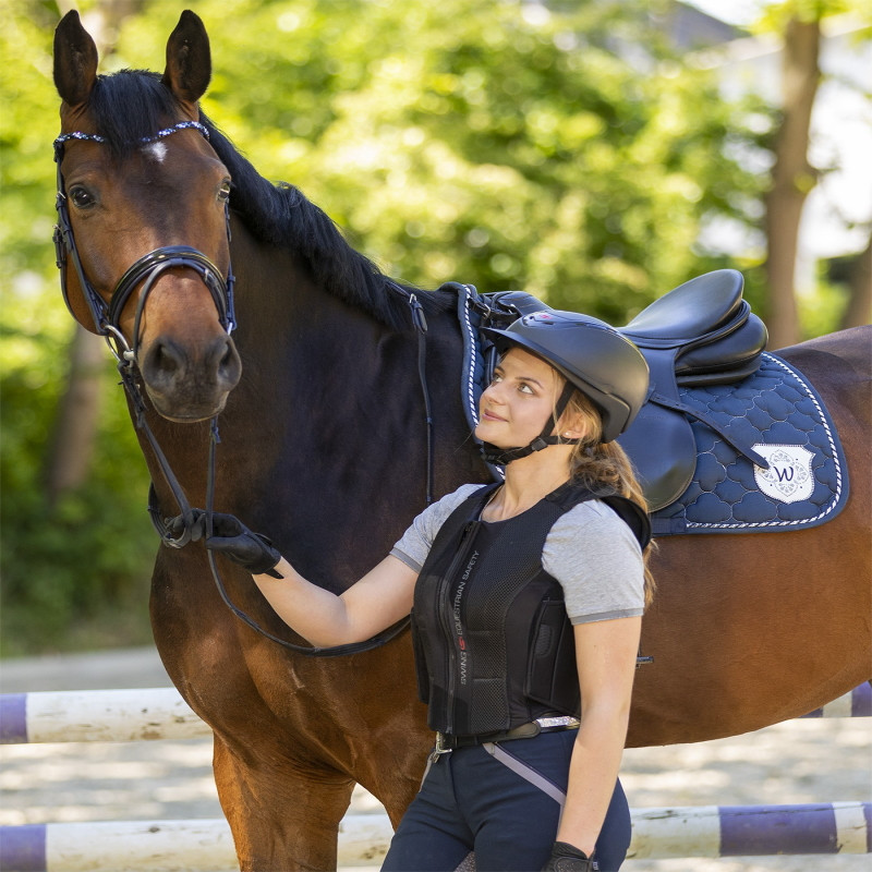 Protège-dos équitation adulte flexible P07 Swing noir - Le Paturon