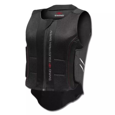 Protection dorsale équitation enfant flexible P07 Swing noir - Le Paturon