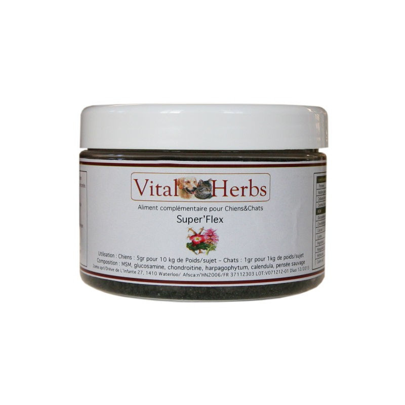 1 Superflex Chiens ,Vital Herbs,Santé chat et chien