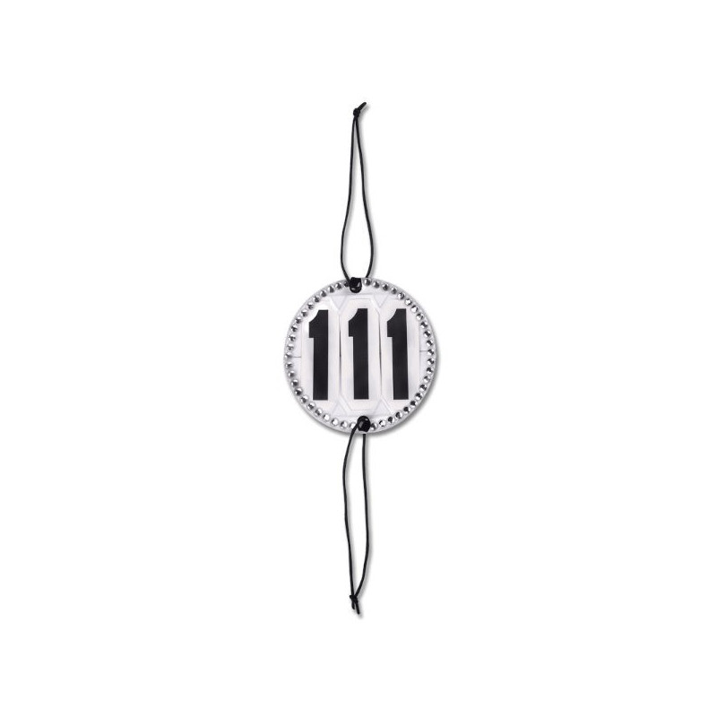 Porte-numéro rond Crystal équitation Waldhausen blanc - Le Paturon