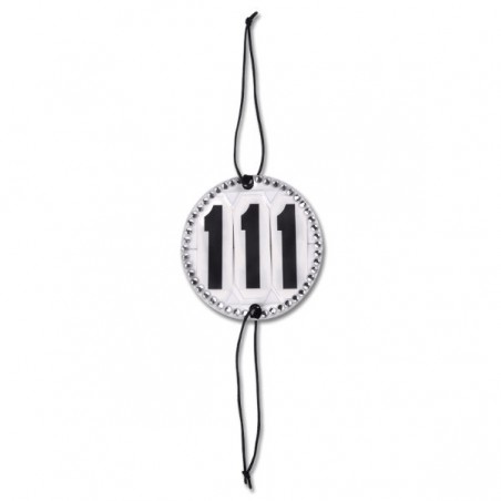 Porte-numéro rond Crystal équitation Waldhausen blanc - Le Paturon