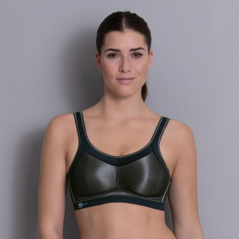 Soutien-gorge de sport équitation femme noir Momentum Anita noir - Le Paturon