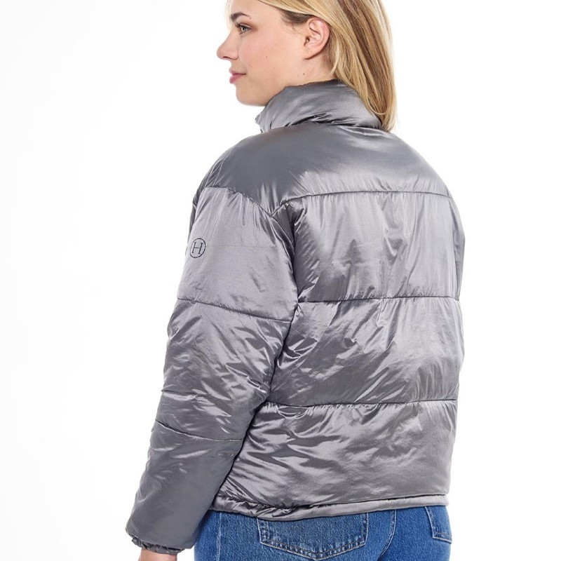 Doudoune réversible femme équitation Puffer Janari Harcour marine argent - Le Paturon