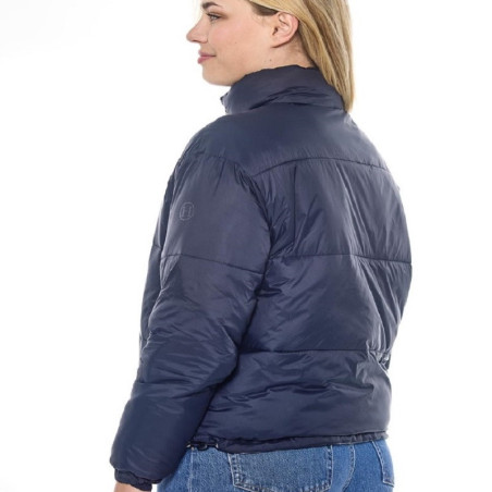 Doudoune réversible femme équitation Puffer Janari Harcour marine argent - Le Paturon