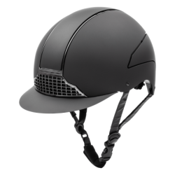 Casque équitation H24 Chrome Swing noir mat - Le Paturon