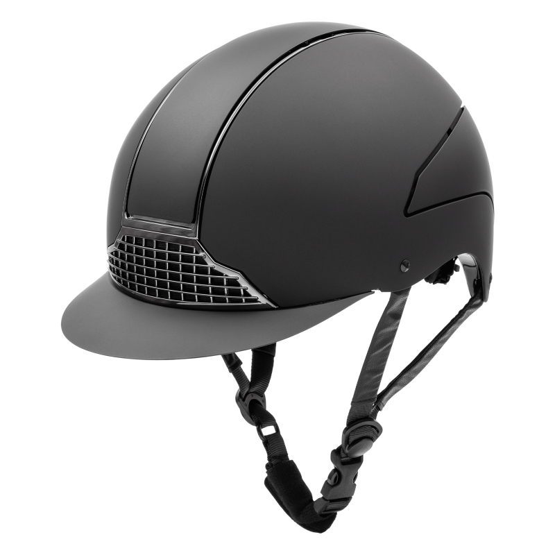 Casque équitation H24 Chrome Swing noir mat - Le Paturon
