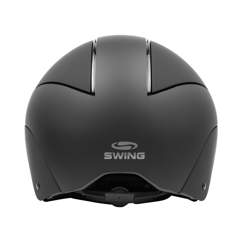 Casque équitation H24 Chrome Swing noir mat - Le Paturon