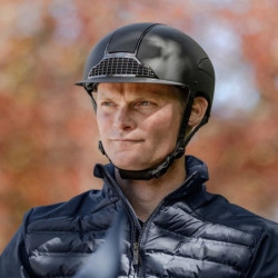 Casque équitation H24 Chrome Swing noir mat - Le Paturon