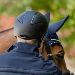 Casque équitation H24 Chrome Swing noir mat - Le Paturon