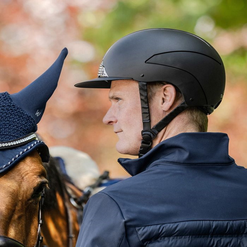 Casque équitation H24 Chrome Swing noir mat - Le Paturon