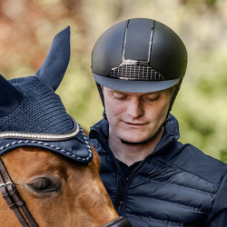 Casque équitation H24 Chrome Swing noir mat - Le Paturon