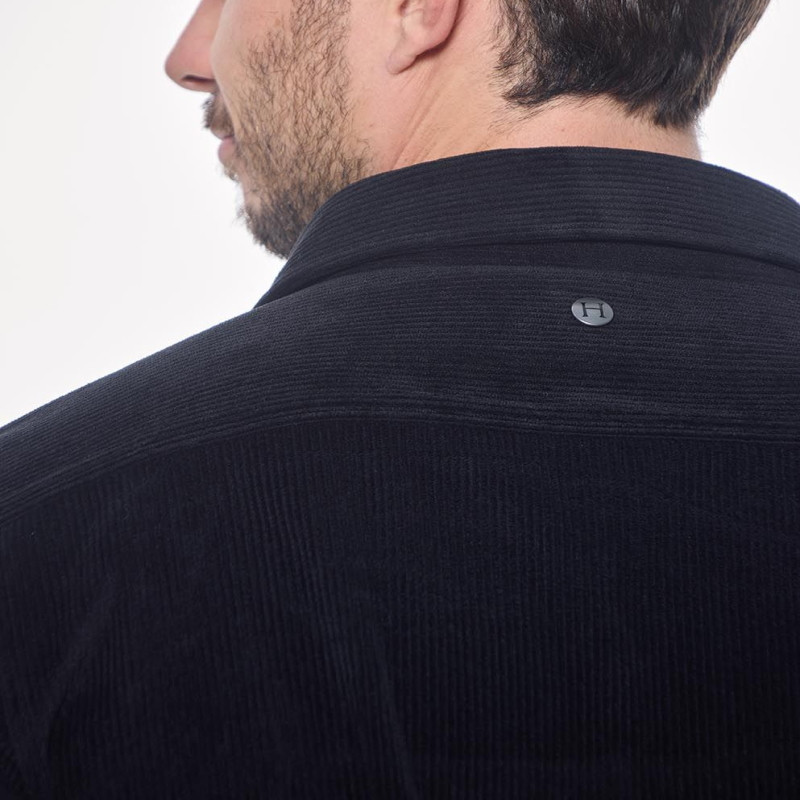 Chemise homme Shavi velours Harcour noir - Le Paturon