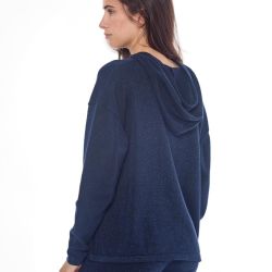 Sweat femme équitation Swambo Harcour marine brillant - Le Paturon