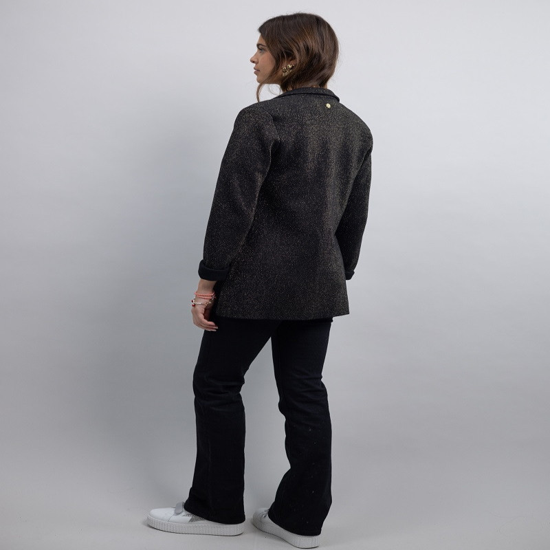 Veste de tailleur femme Joba Harcour noir or - Le Paturon