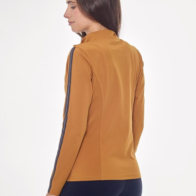 Polo équitation femme Pistach Harcour jaune or - Le Paturon