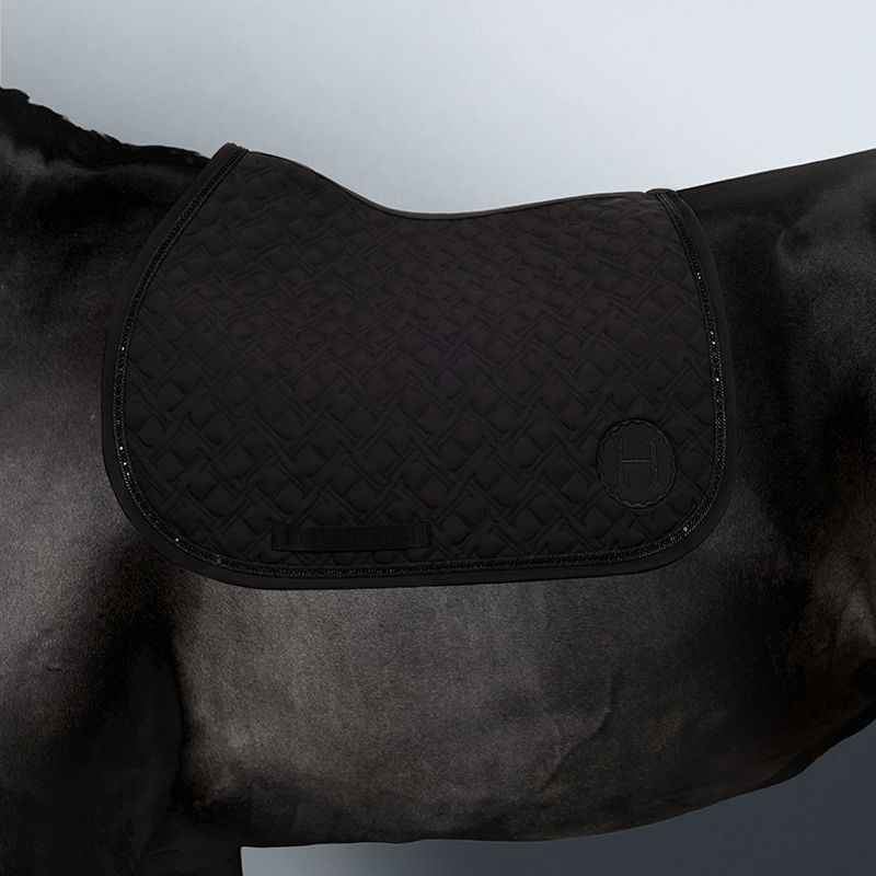 Tapis de selle cheval Saphir Harcour noir CSO