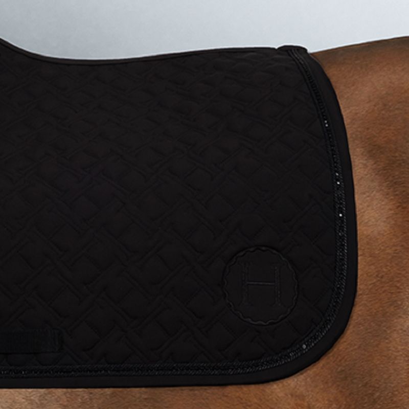 Tapis de selle cheval Saphir Harcour noir CSO