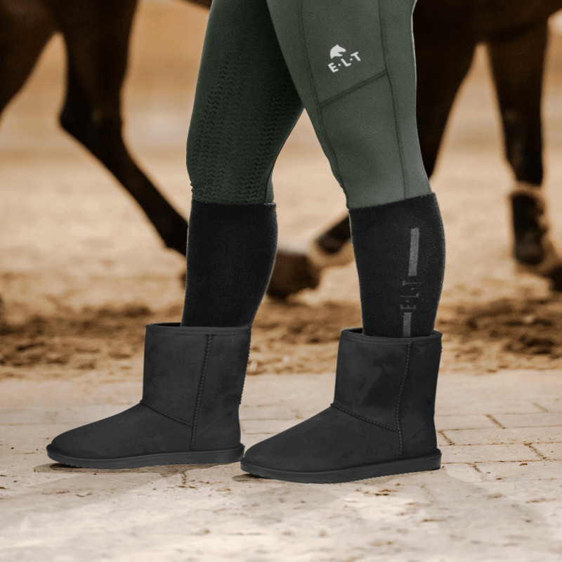 Boots écurie chaudes en velours Rainless ELT noir - Le Paturon