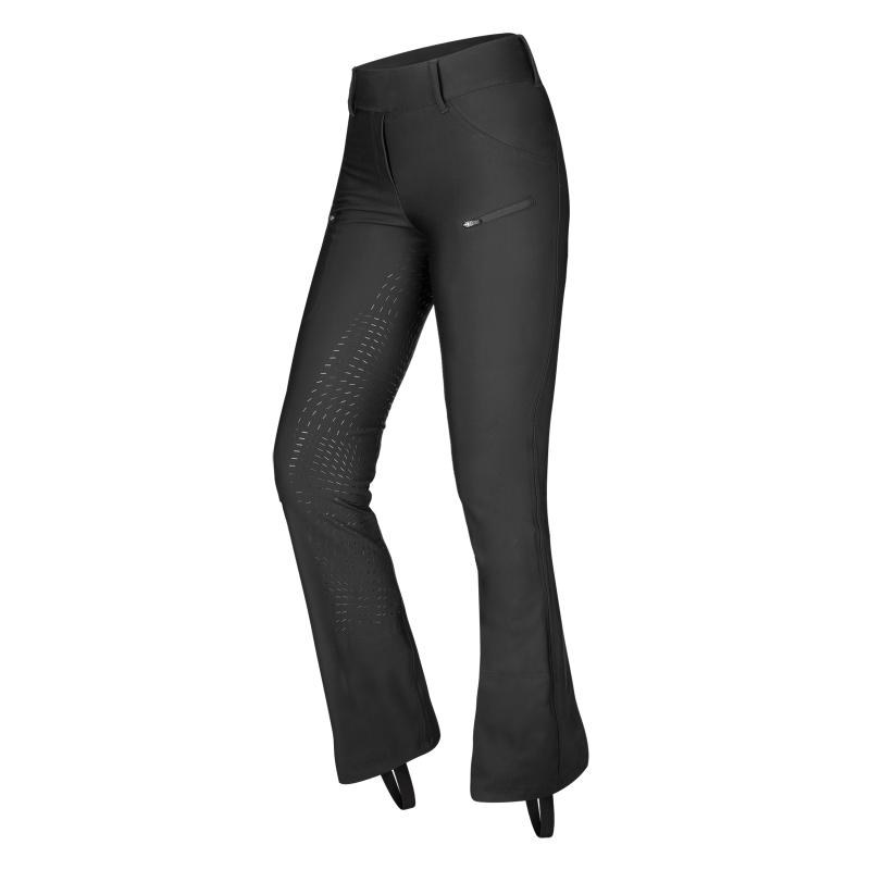 Legging équitation femme déperlant Performance Jodhpur Olivia fond silicone ELT noir - Le Paturon