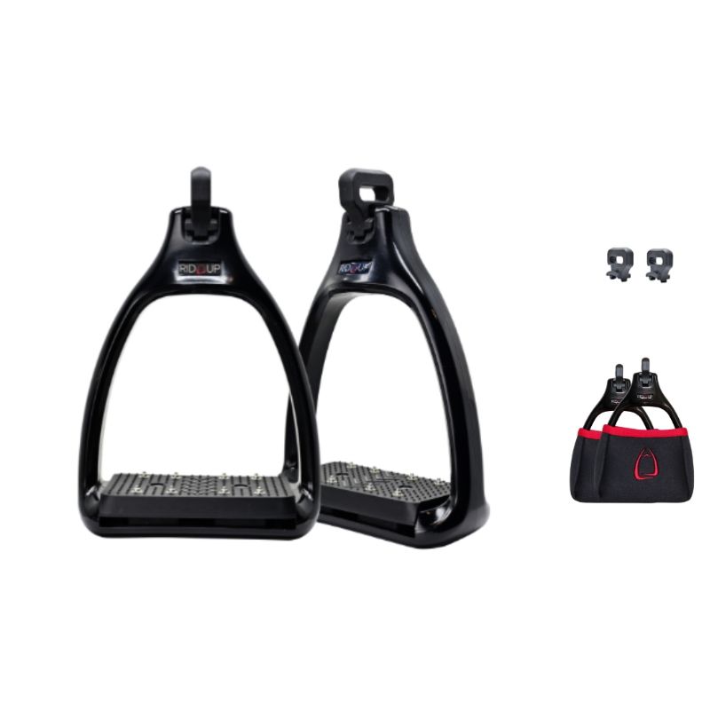 Etriers équitation Plus² Classique Rid'Up noir - Le Paturon