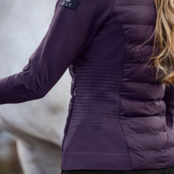 Veste équitation femme matelassée hybride Oregon ELT violet - Le Paturon
