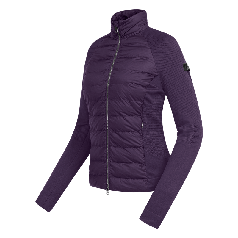Veste équitation femme matelassée hybride Oregon ELT violet - Le Paturon