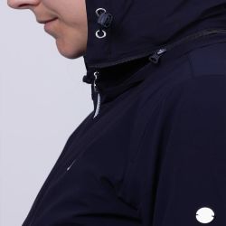 Parka longue équitation femme Robertah Harcour marine - Le Paturon