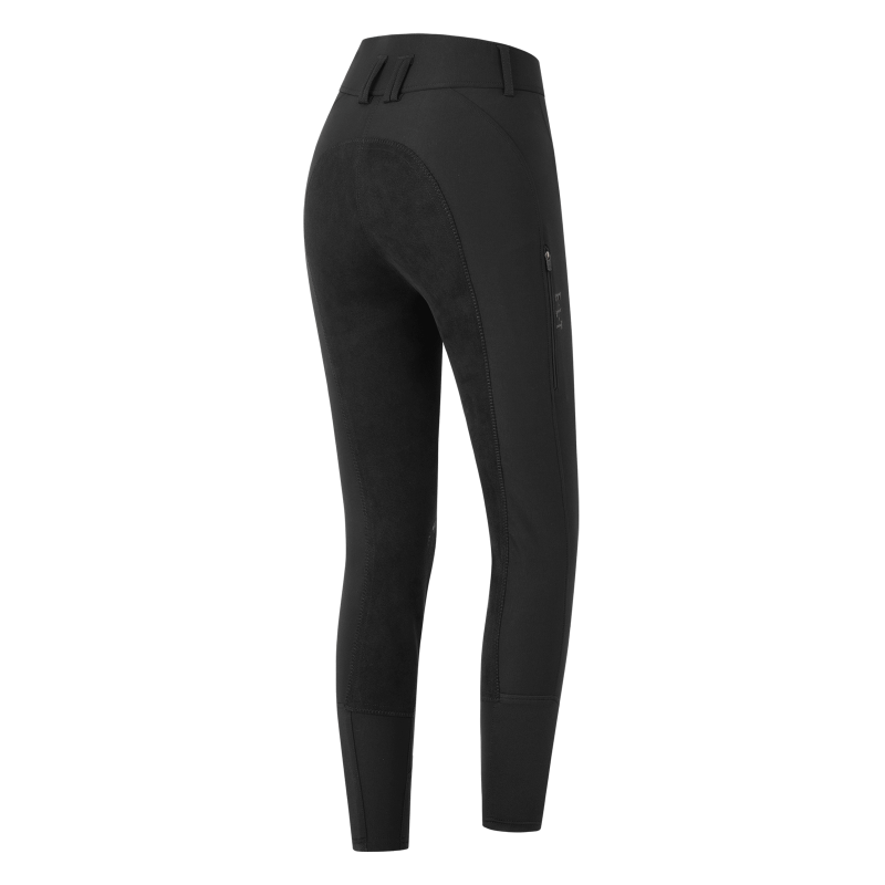 Pantalon équitation femme taille haute Oktavia Curved ELT noir - Le Paturon