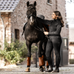 Pull équitation femme en polaire Osaka ELT noir - Le Paturon
