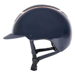 Casque équitation Matterhorn Sparkle Harry's Horse marine rose gold - Le Paturon